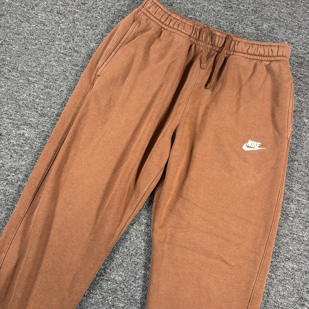 Nike Joggers Mens Medium Brown Sportswear Club Fleece Sweatpants